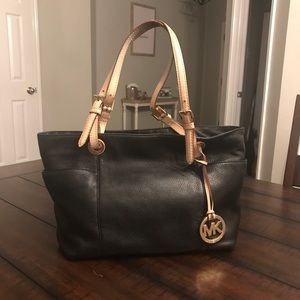 Leather Michael Kors Jet Set Tote
